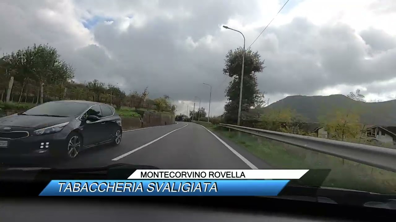 ✅  MONTECORVINO ROVELLA, TABACCHERIA SVALIGIATA|SUD TV 114|