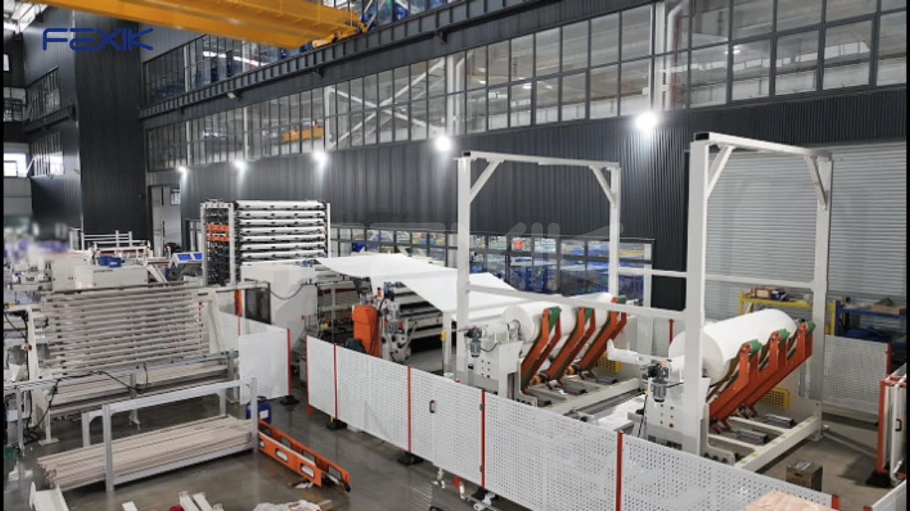 The entire production process of kitchen towel, from raw paper to bulk packaged finished products