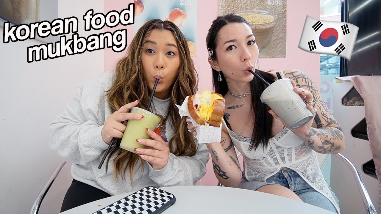 KOREAN FOOD MUKBANG + target shopping with alisha & mia!!