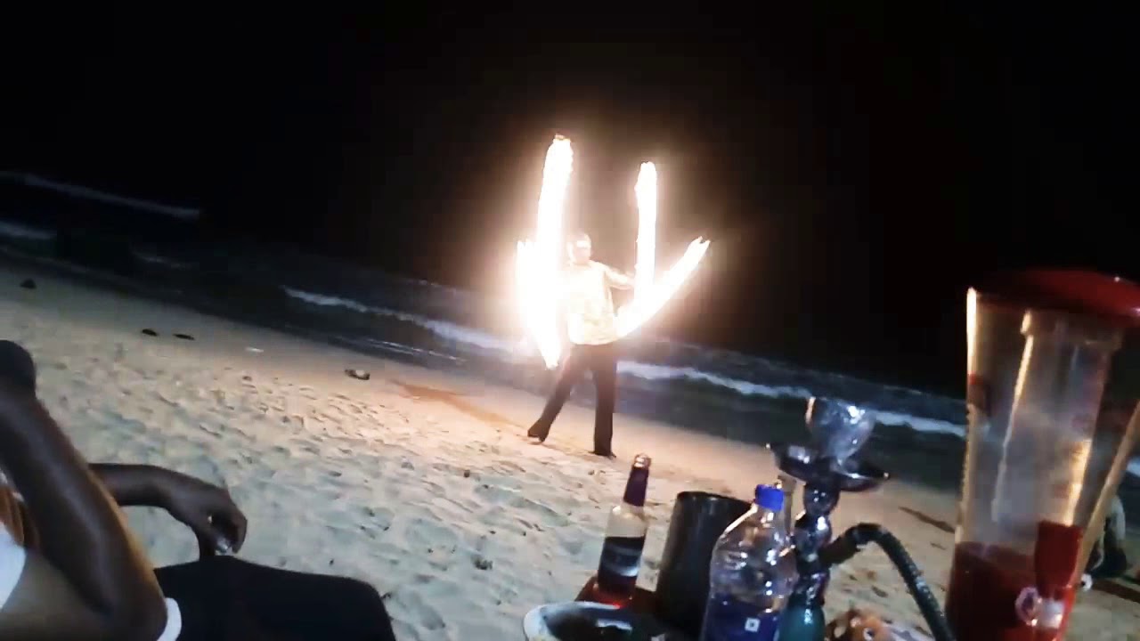 Fire show at Baga beach goa