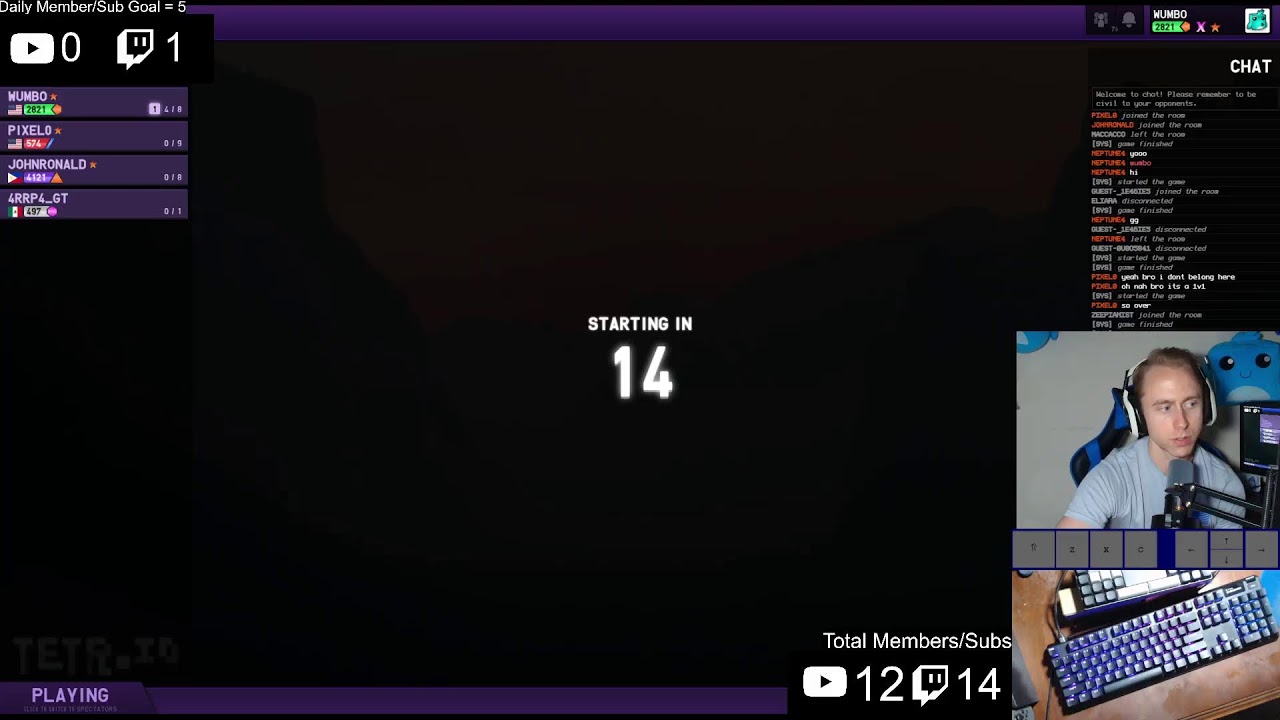 LIVE - FAST Tetris! Daily Wumbo Livestream 3-7-26