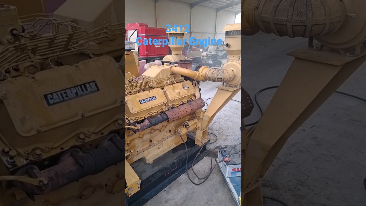 Start Engine Newly Overhaule 3412 Caterpillar Engine #caterpillar #engine #mechanic #shorts