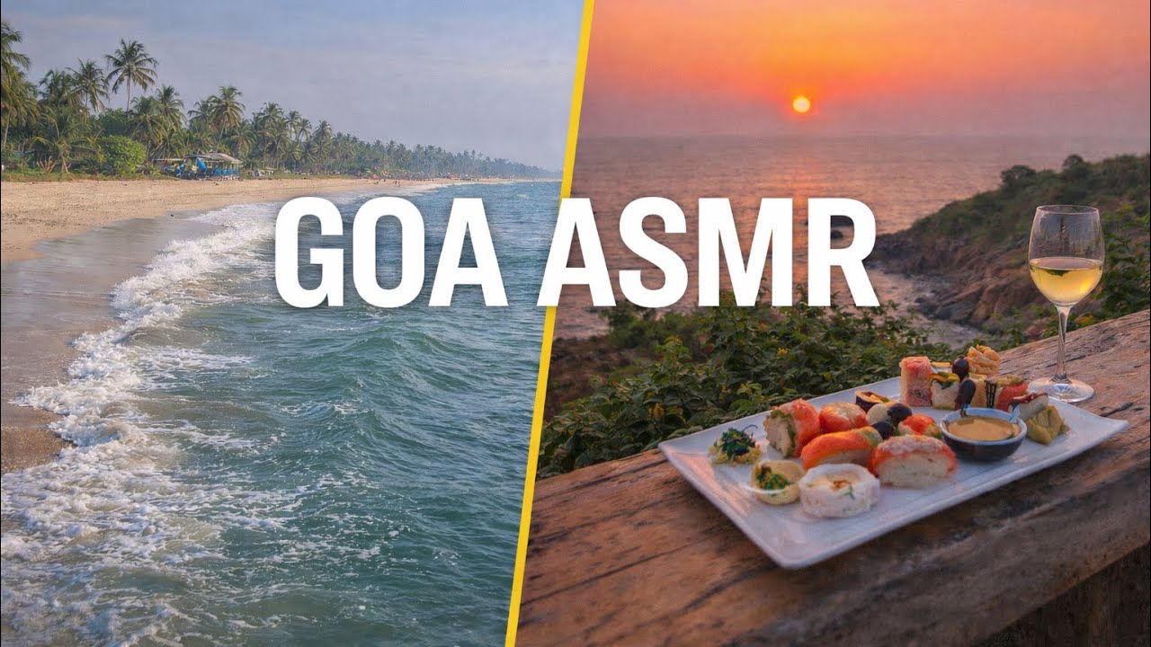 Goa ASMR ✨ | Beaches, Sunsets & Cafés | Varca, Mobor, Cabo de Rama #asmr 
