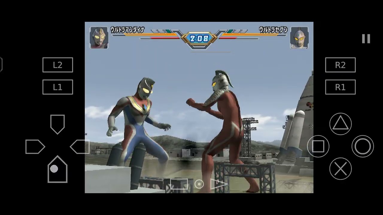 Ultraman Fighting Evolution 3 Ultraman Dyna VS UltraSeven Gameplay PS2.