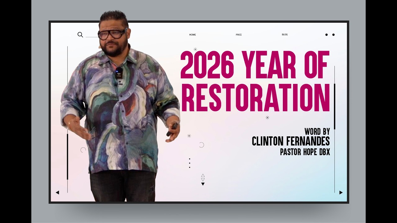 2026 Year of Restoration l December 28 2025 |  12:30pm