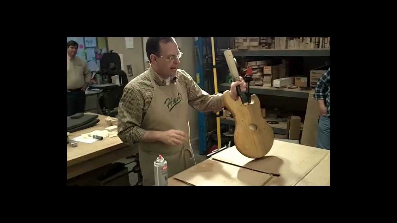 Guitar Finishing - Spray painting a guitar with a spray can