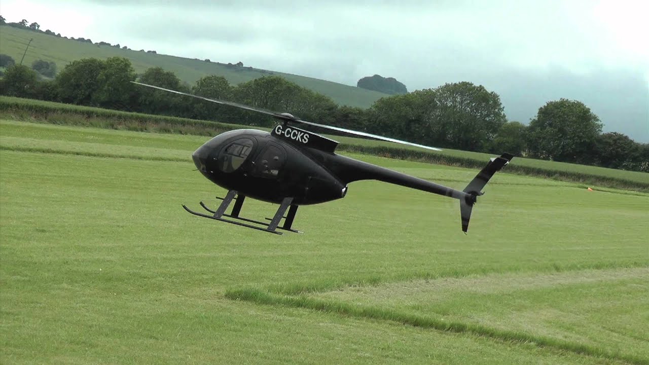 Hughes 500E Turbine Helicopter - 5 Blade Rotor Head Test Flight