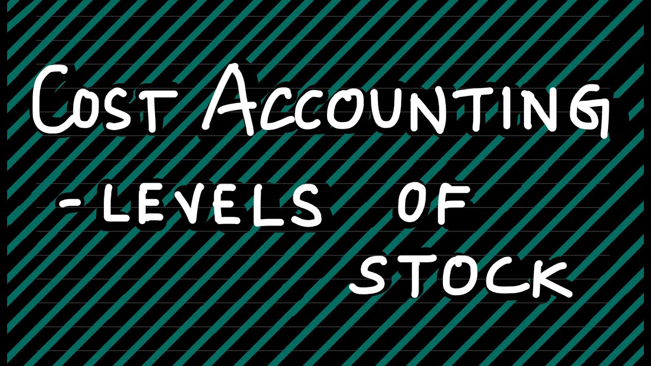 Cost Accounting - Levels of Stock | CA/CMA Intermediate