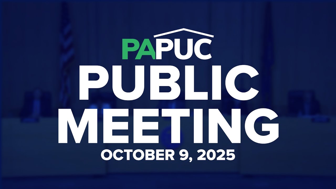 PA PUC Public Meeting of October 9, 2025