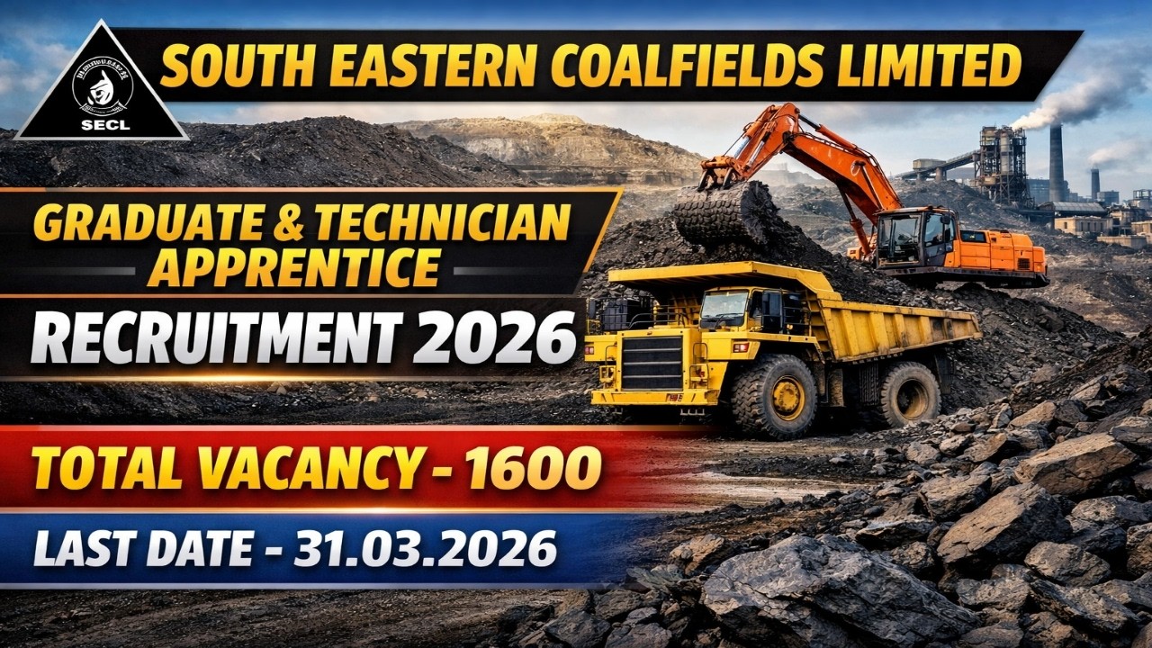 SECL Apprentice Recruitment 2026 Notification Out &ndash; Apply Online for 1600 Graduate & Technician Post