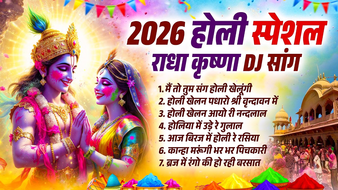 होली स्पेशल DJ सांग 2026 | Nonstop Holi DJ Song | Radha Krishna Holi DJ Song | 2026 Holi Ke Geet