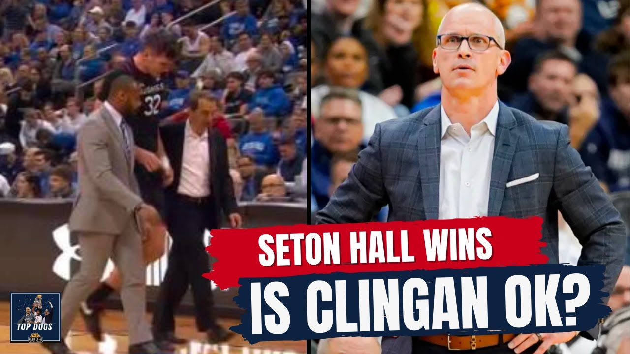 UConn loses to Seton Hall (that sucked) | [UPDATE] Donovan Clingan's injured | TOP DOGS