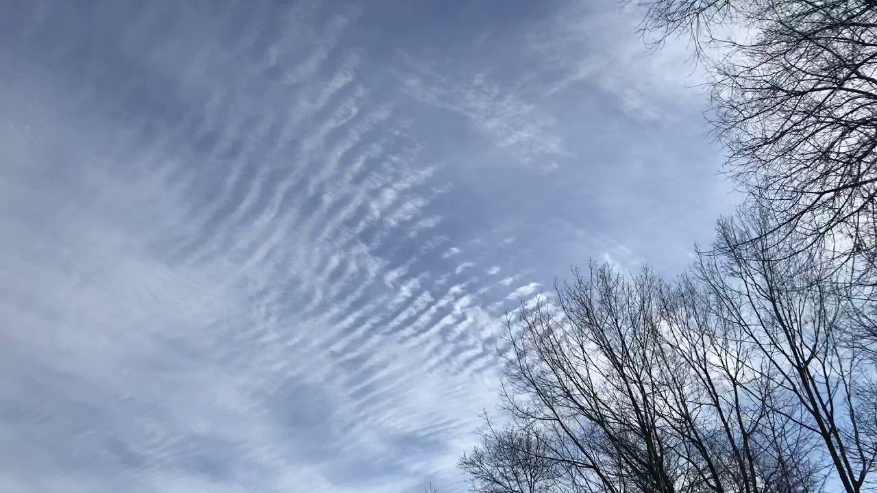 Time-lapse - Cirrostratus and altocumulus undulatus clouds