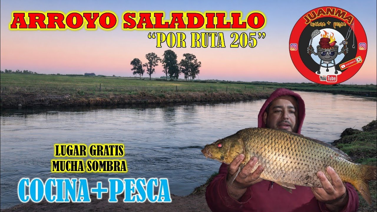 Pesca De día y de Noche en el arroyo saladillo!! mucha sombra! cocina + pesca (LUGAR GRATIS)