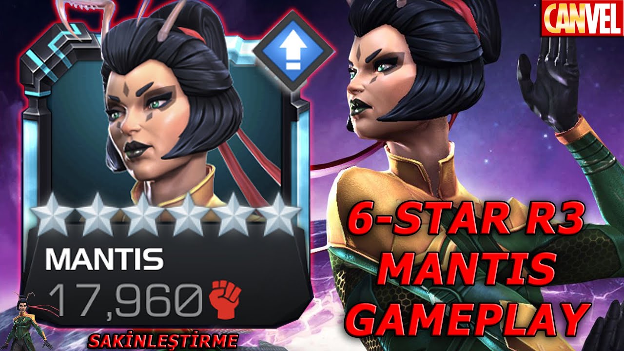 6-STAR R3 MANTIS GAMEPLAY | YENİ &Ouml;ZELLİK SAKİNLEŞTİRME VE UYUTMA, İŞLEV VE HASAR EKSİKLİĞİ ?? - MCOC
