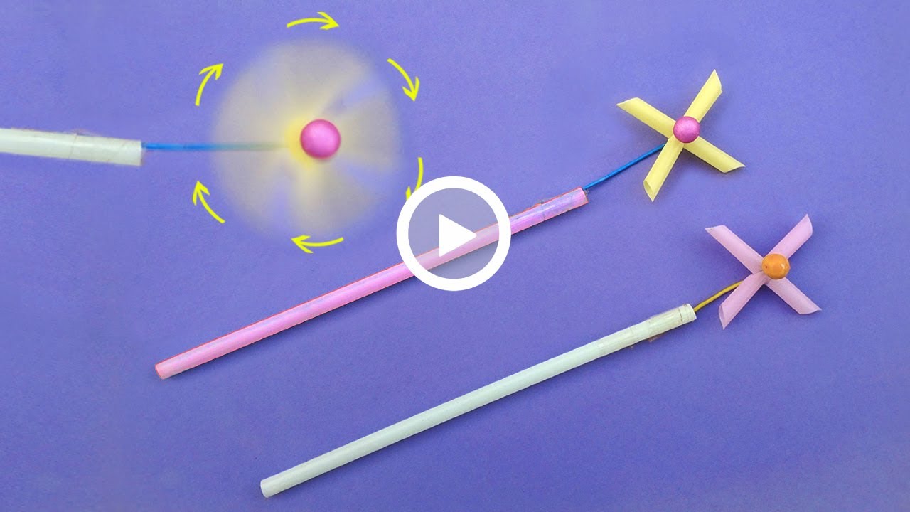 How to make a homemade turbine with straw | Easy toys