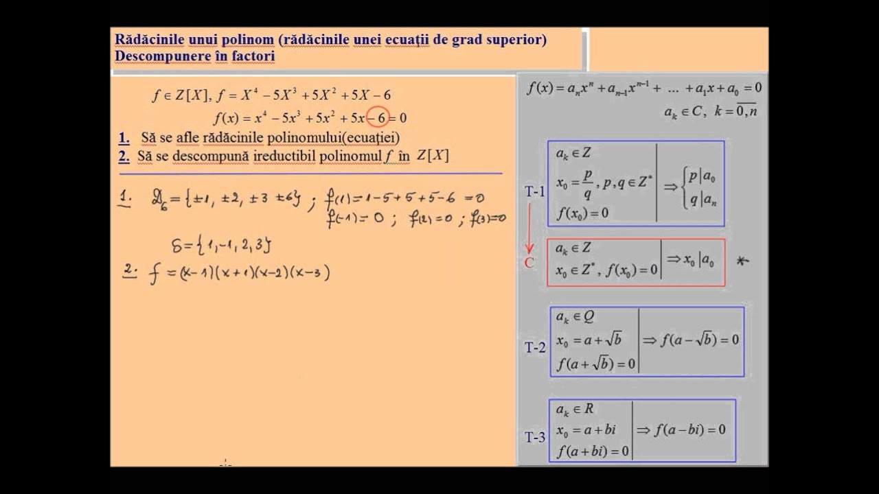 Exercitii rezolvate - Polinoame (lic_pol8)