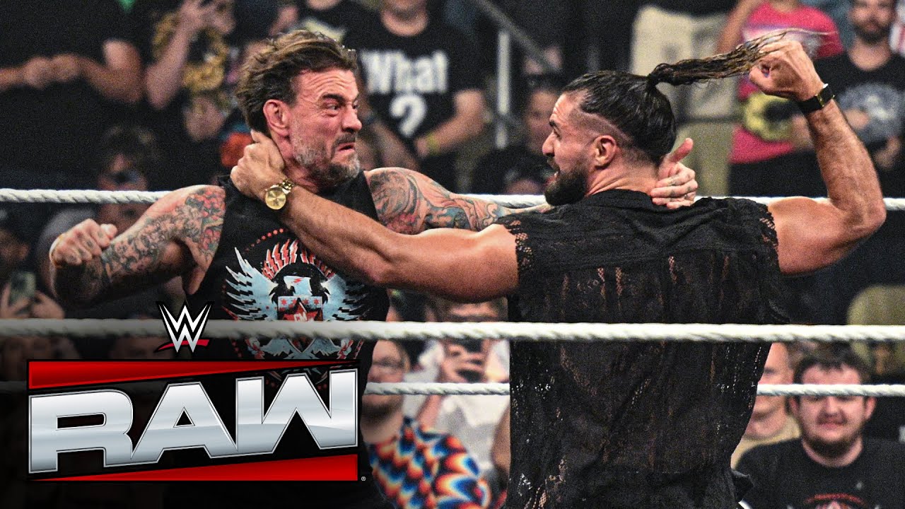 ПОЛНЫЙ СЕГМЕНТ: CM Punk, Gunther, Seth Rollins и LA Knight вступают в жестокую схватку: Raw, 30 и...