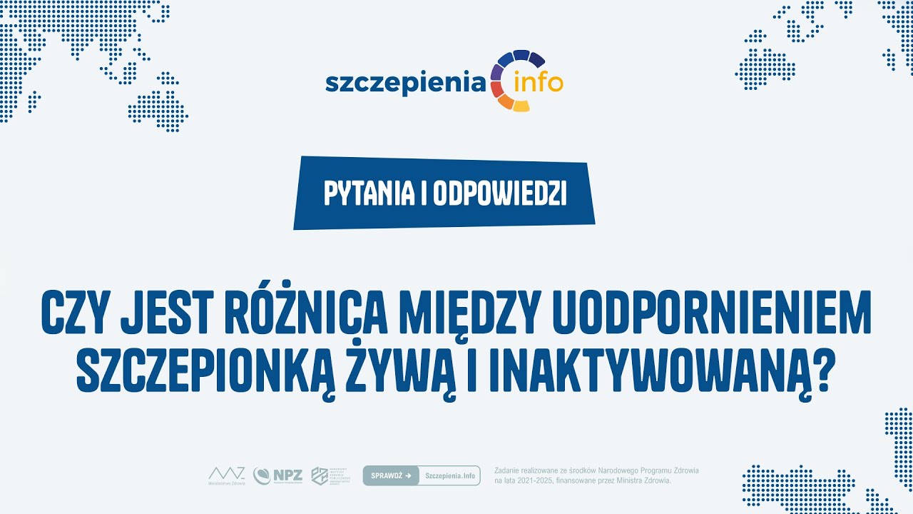 Czy jest różnica między uodpornieniem szczepionką żywą i inaktywowaną?