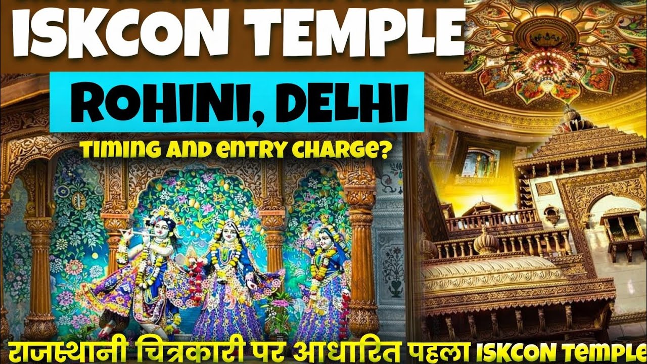 “Delhi Mein Itni Shanti 😲 | Rohini ISKCON Temple Experience”