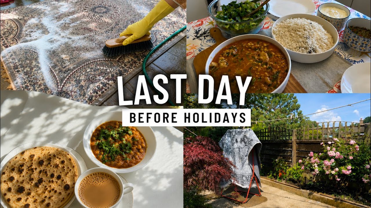 Silent Summer Vlog in England 🇬🇧 🌿 | Cozy Home Routine, Holiday Prep & Chana Dal Chicken Curry