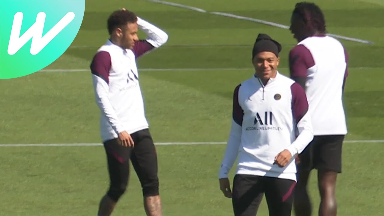 Neymar and Mbappe in jovial mood as PSG train for Man City | PSG vs Man City | SFs | UCL | 2020/21