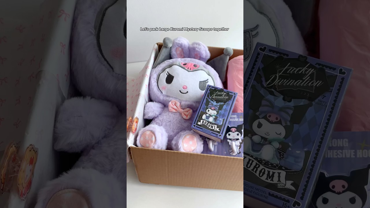 Let&rsquo;s pack Large Kuromi mystery scoop together 🎁#packingorders#unboxing#Kuromi#giftbox#birthday#fyp