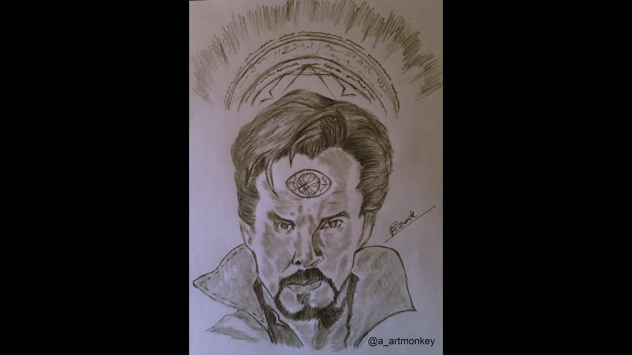 Dr Strange aka Benedict Cumberbatch  Sketch  Timelaps
