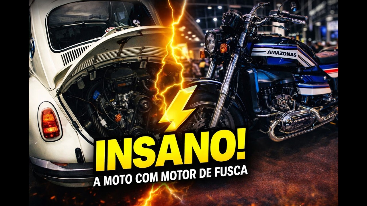 MOTOR DE FUSCA NESSA MOTO? (Ela tem at&eacute; Marcha R&eacute;!)
