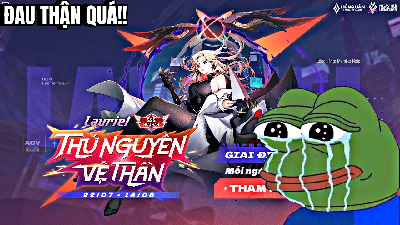 Tôi đã săn Lauriel Thứ Nguyên Vệ Thần trong nước mắt - Liên Quân Mobile | Anhhshen Gaming