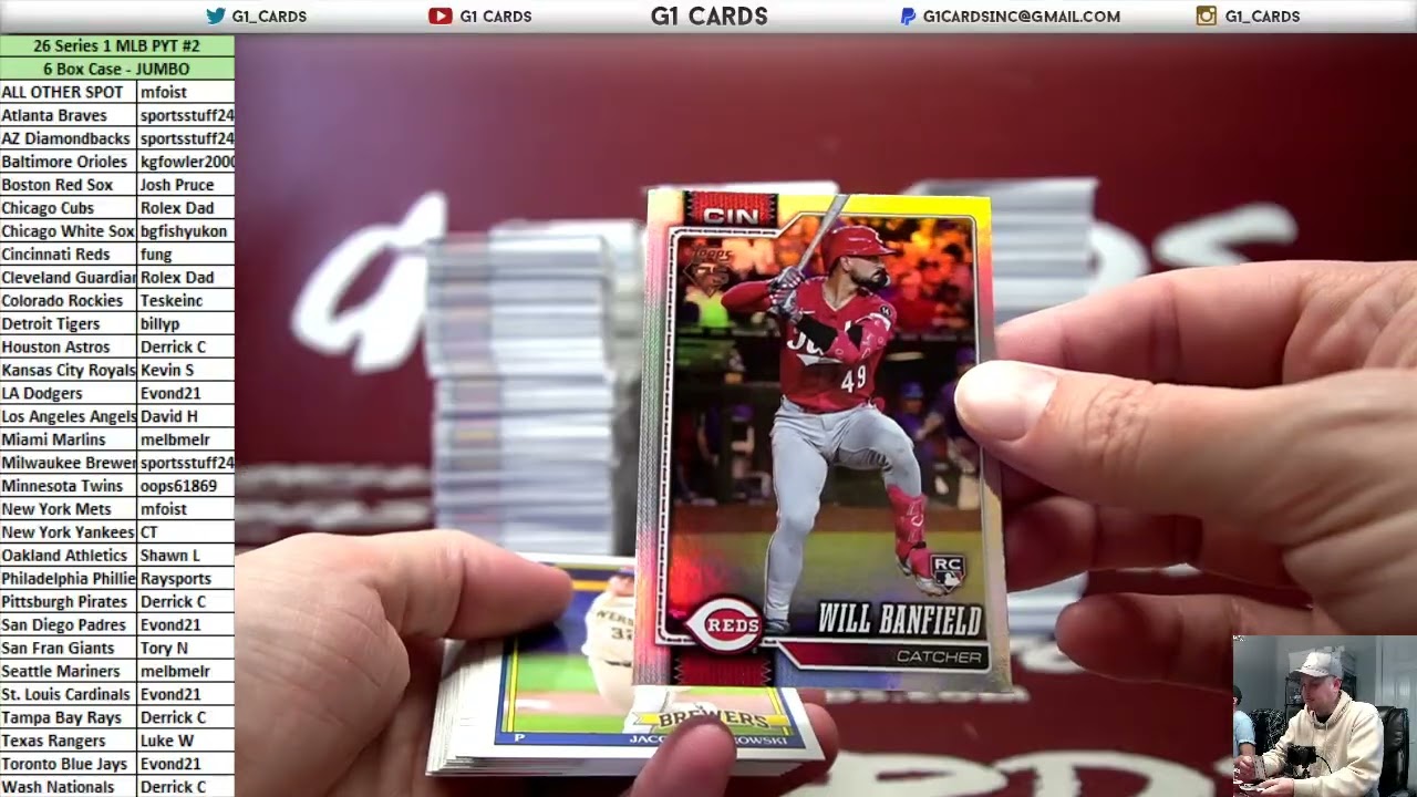 Бейсбольная серия Topps 2026 года, 1-й сезон, *БОЛЬШАЯ*, 6 коробок, PYT #2