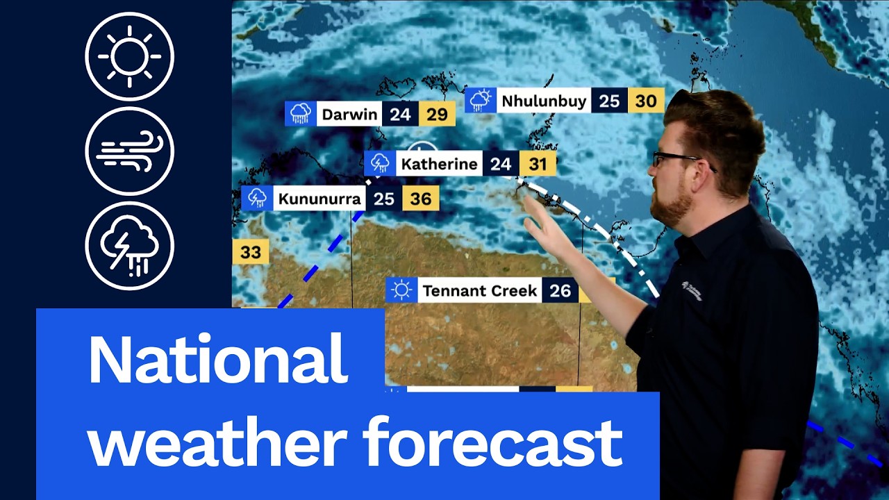 National Weather Forecast: Rain and storms north and east, dry and sunny elsewhere