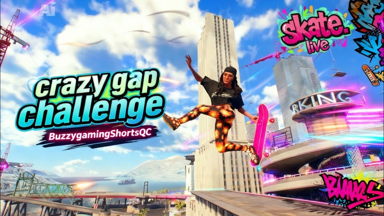 Crazy gap challenge (Skate 4)🔥💯