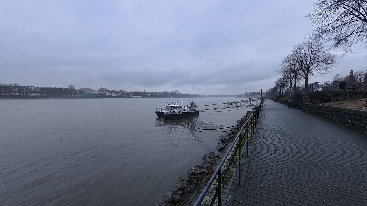 Rhine River Walk in Bonn 🌧️ Rainy Day | Quiet Riverside Walk 4K (ASMR)