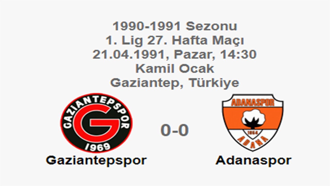 Gaziantepspor 0-0 Adanaspor [HD] 21.04.1991 - 1990-1991 Turkish 1st League Matchday 27