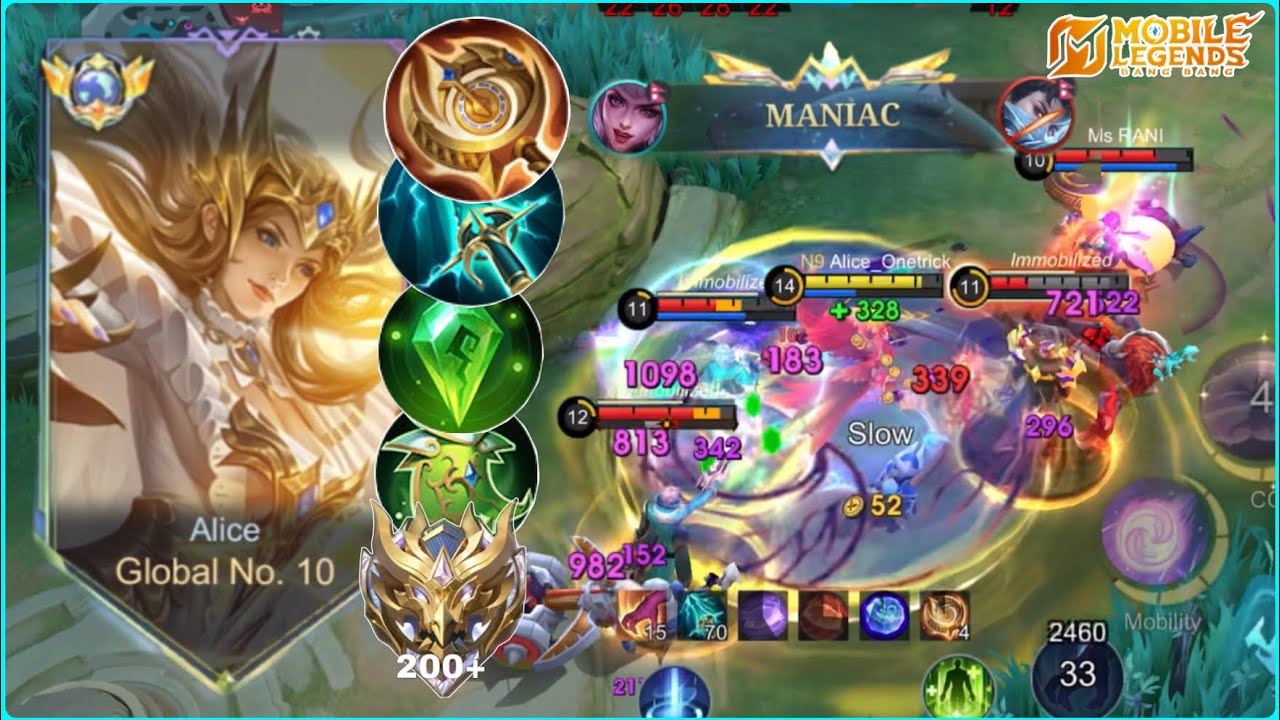 How to Hyper Carry Alice Jungle Lane | Best Alice Build And Full Gameplay | MLBB