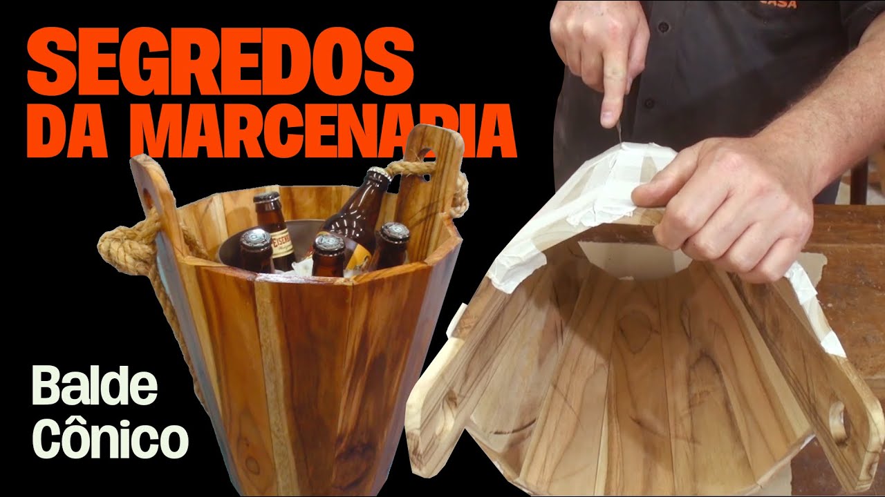 Segredos da Marcenaria: Como Fazer um Balde de Madeira no Formato Cônico!