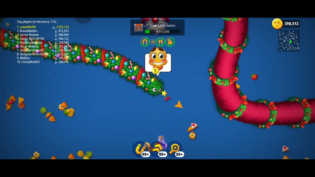 INSANE CHRISTMAS TREE WORM Event in Worm Zone! 🎄🐍 