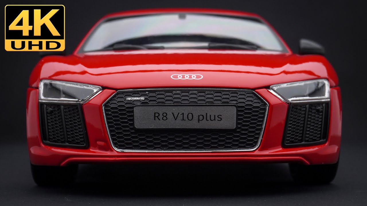 AUDI R8 V10 plus, 4K UHD - 1/18 Maisto