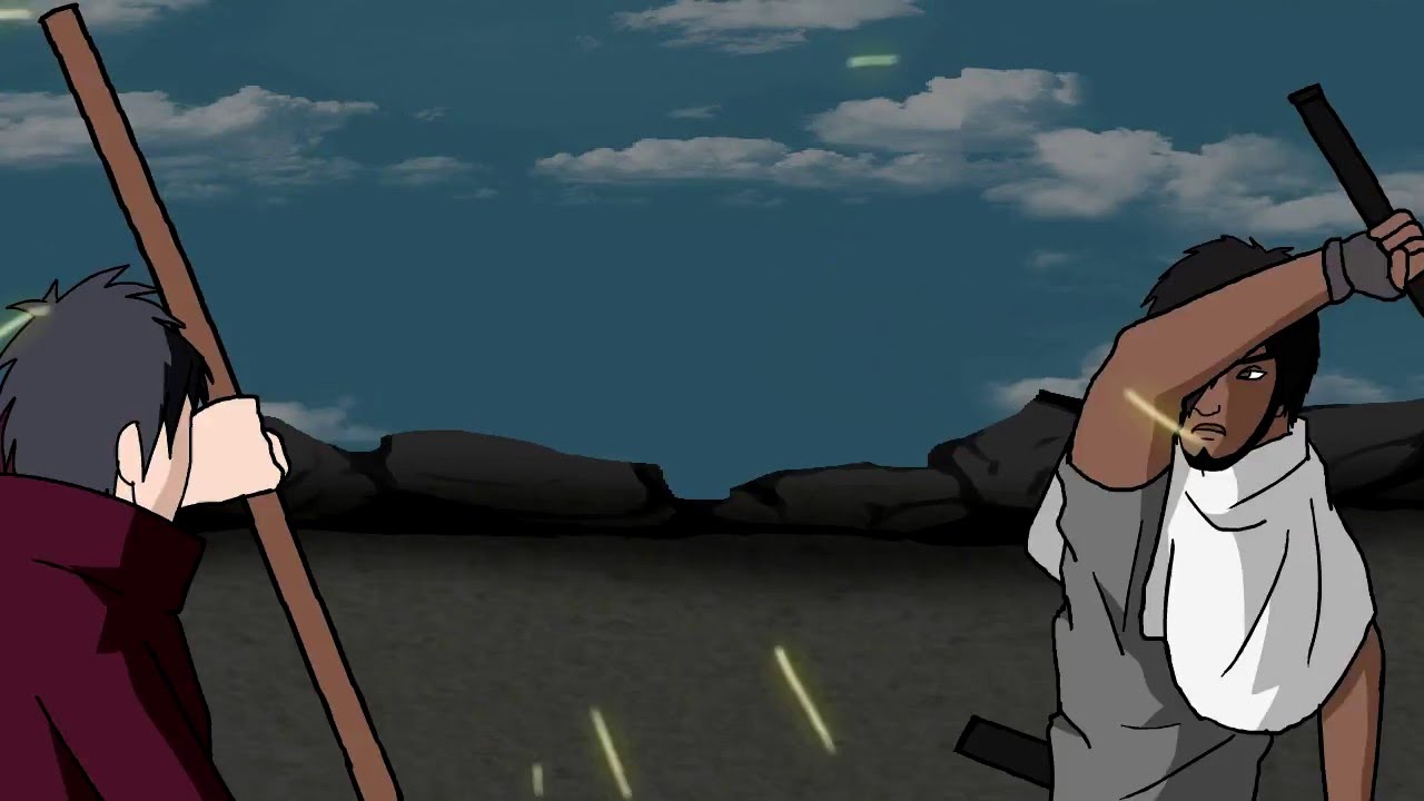 Cena de Luta com Samurai Gigante (Anima&ccedil;&atilde;o 2D)