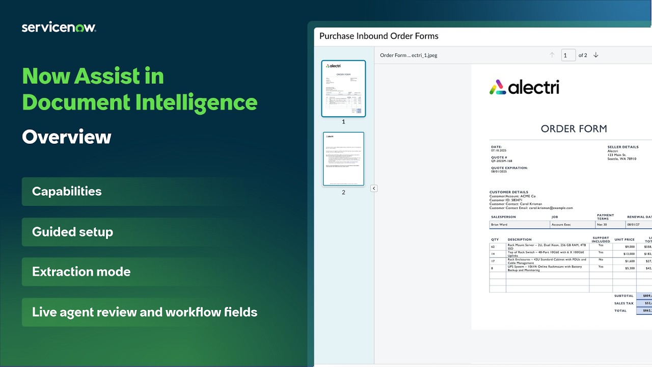 Now Assist in Document Intelligence | Overview