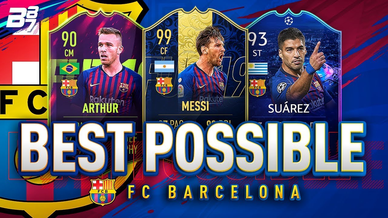 BEST POSSIBLE FC BARCELONA TEAM! w/ TOTY MESSI AND UCL LIVE SUAREZ! | FIFA 19 ULTIMATE TEAM