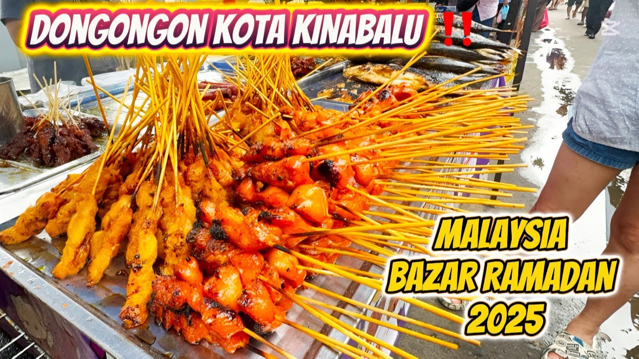 Bazar Ramadan DONGONGON Kota Kinabalu SABAH 2025 |TERJAH‼️BAZAR RAMADHAN 2025 Malaysia Street Food