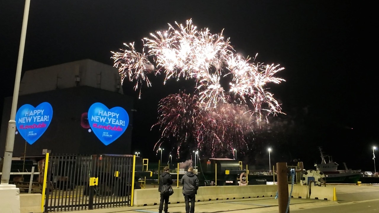 Howth, Ireland: New Year's Eve fireworks bedlam