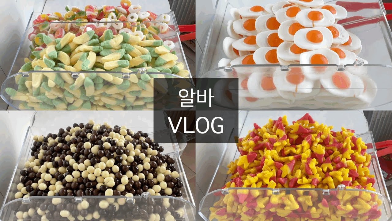 알바 브이로그 | 커피초콜릿🍫 바나나젤리🍌 딸기마쉬멜로우🍓 계란젤리🍳