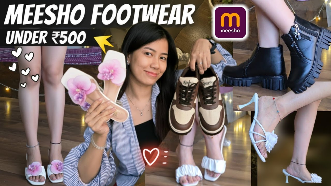 Meesho Footwear Haul under ₹500 ✅| Heels 👠 Shoes, Boots👢| Pinterest Heels | Manashi Singha