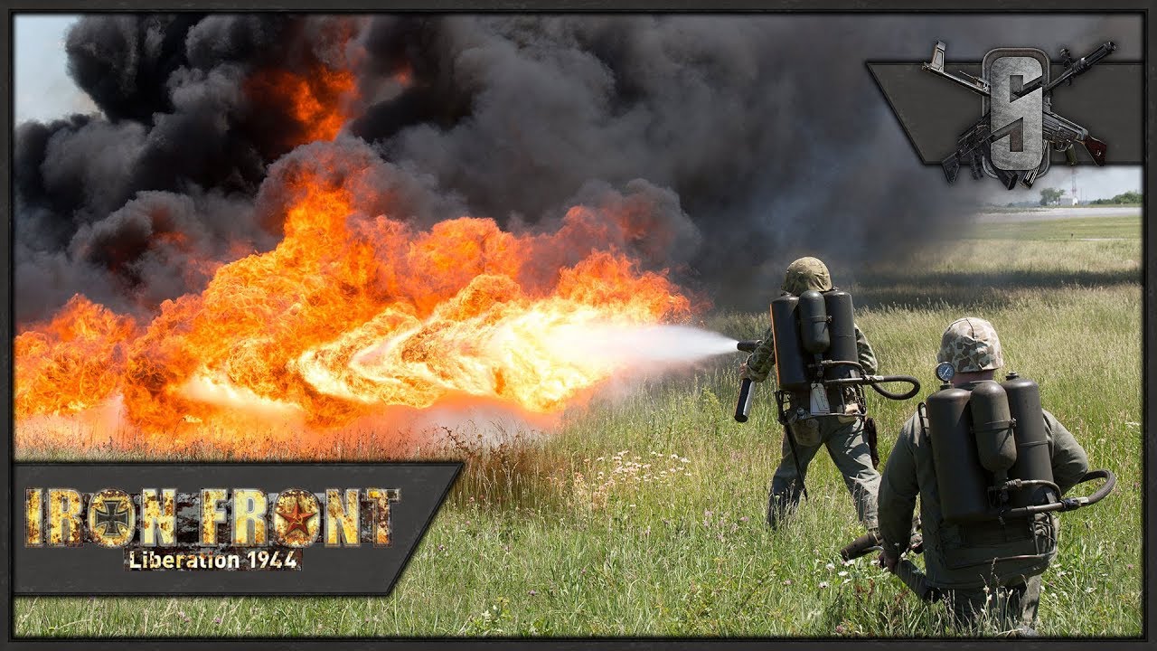 Flamethrower Gameplay & Pacific Naval Landing - ArmA WW2 Mod - US Marines