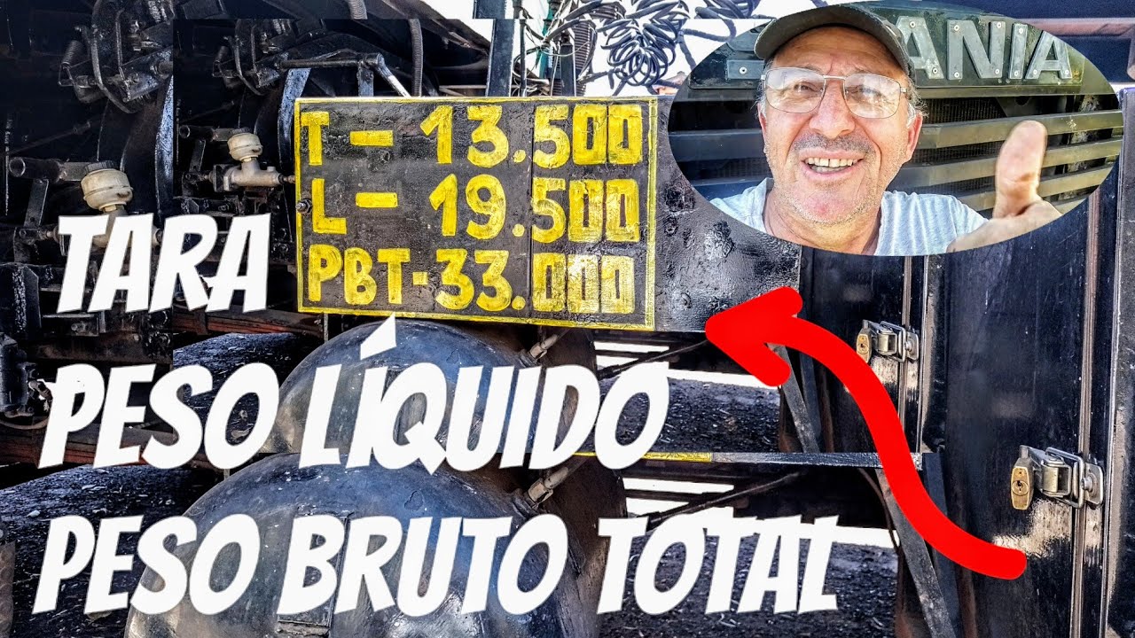 COMO CALCULAR O PESO DA CARGA DE UM CAMINHÃO?TARA-PESO LÍQUIDO - PESO TOTAL BRUTO