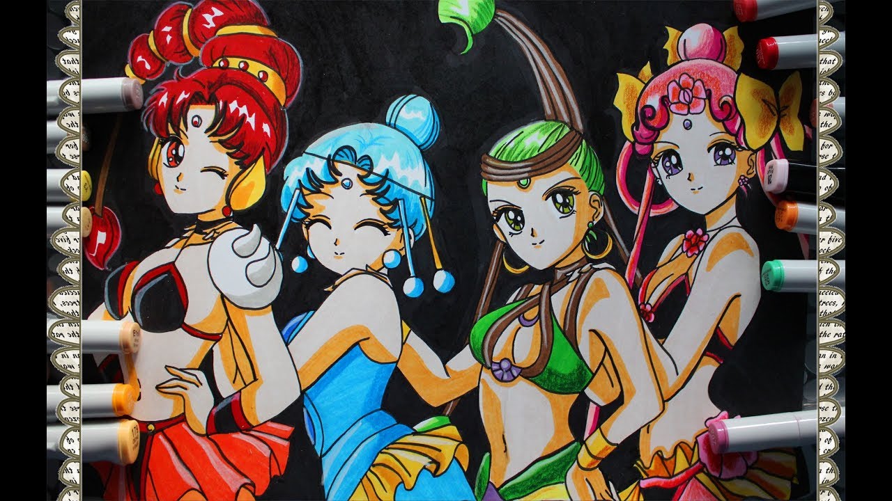 Cómo Dibujar a El Cuarteto de Amazonas de Sailor Moon Super S How To Draw Amazon quartet Sailor Moon