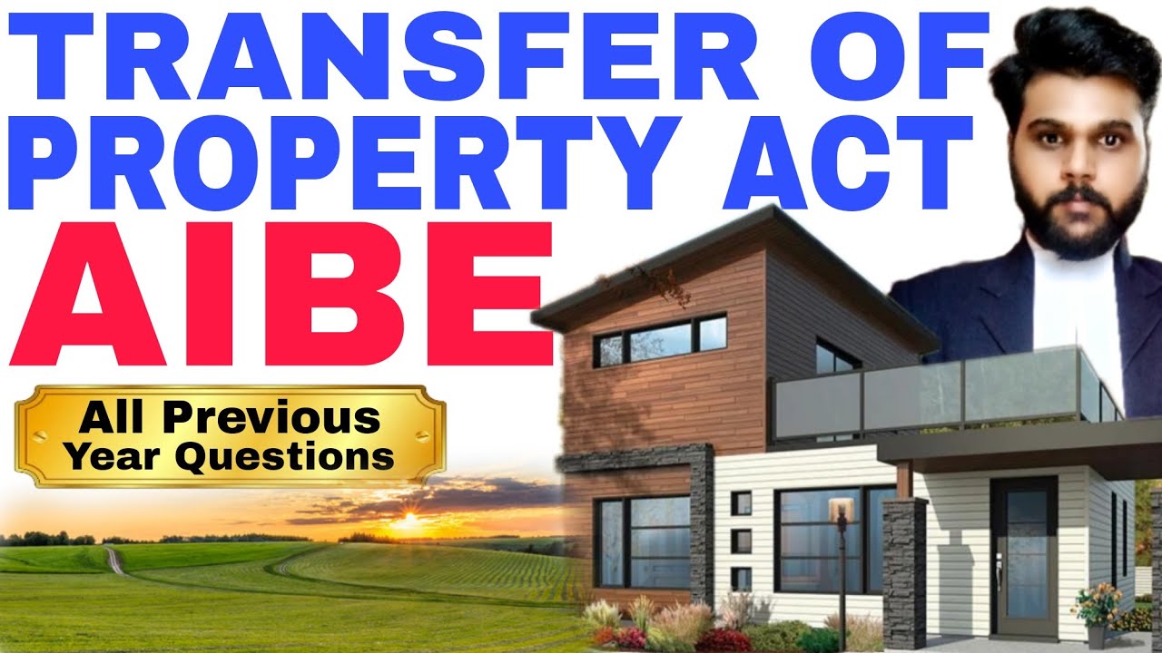 AIBE Transfer of Property Act 1882|aibe 18 important questions|aibe solved paper in hindi #aibeexam